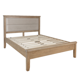 Cotswold Oak Bed with Fabric Headboard