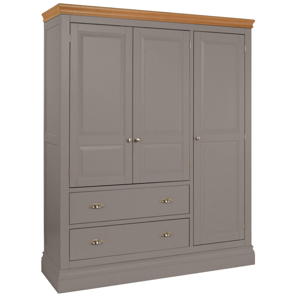 Ascot Triple Wardrobe With Drawers - Import Furniture